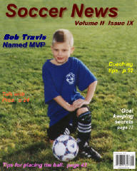 soccer magazine photo cover example